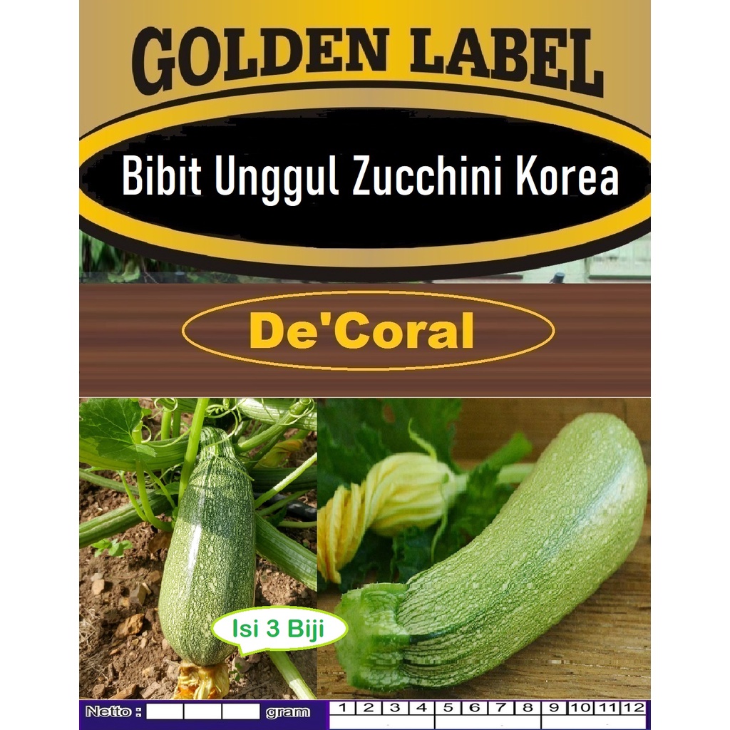 Bibit Unggul Zucchini Korea | Benih Sayur Zucchini | Zukini |Zuchini