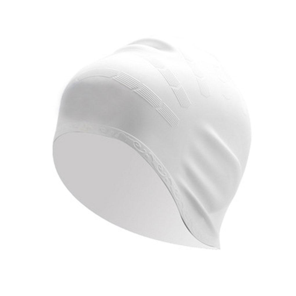 Boihon Topi Renang Silikon Wanita Panjang Swim Hat Hair Protect Cover Kuping