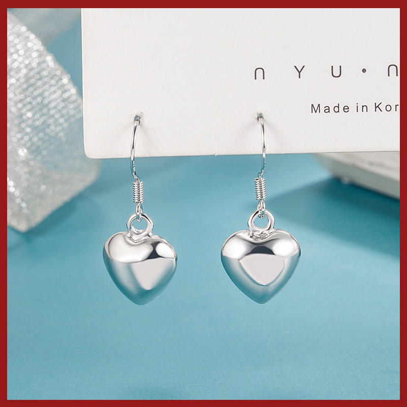 Anting Kait Gantung Bentuk Hati Glossy Anti Air / Karat Untuk Wanita U1045