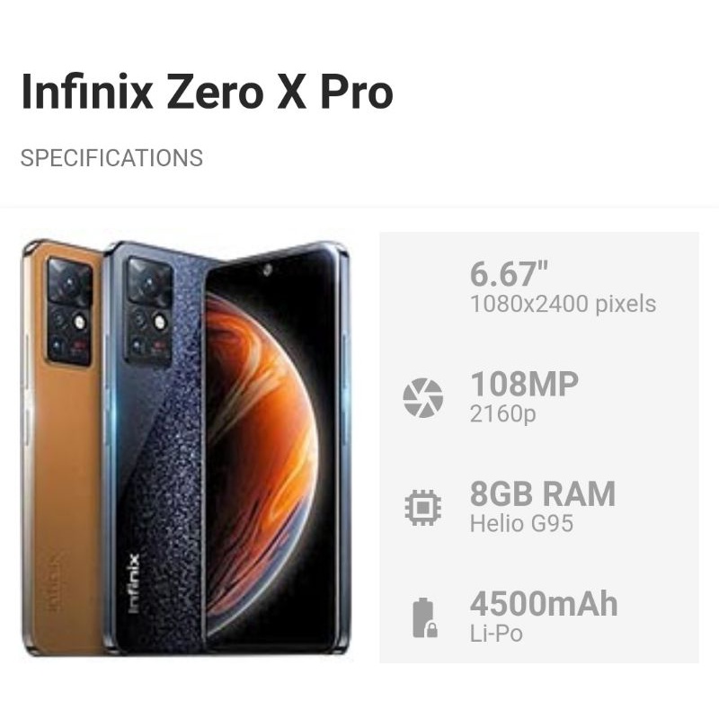Infinix Zero X Pro 8/128