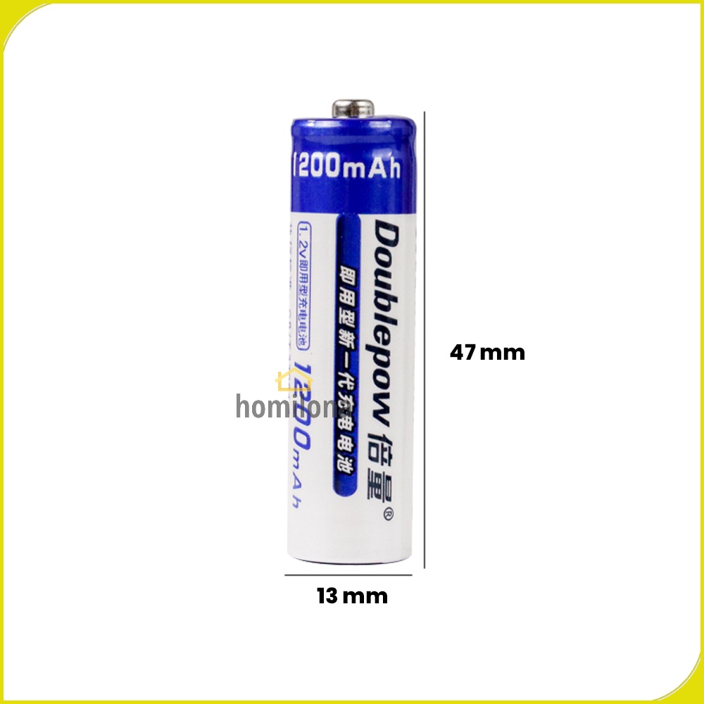 Batu Baterai AA Rechargeable NiMH 1200mAh 2 PCS - DOUBLEPOW