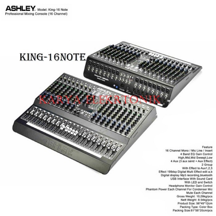 MIXER ASHLEY KING16NOTE / MIXER ASHLEY KING16 NOTE / ASHLEY KING 16 NOTE ORIGINAL ASHLEY