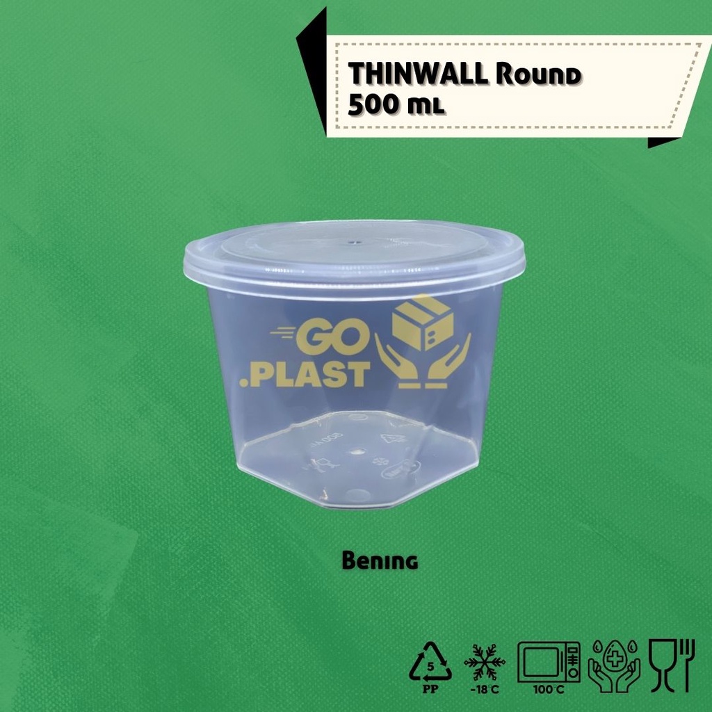 THINWALL ROUND 500 ML / MANGKOK 500 ML 12 pcs