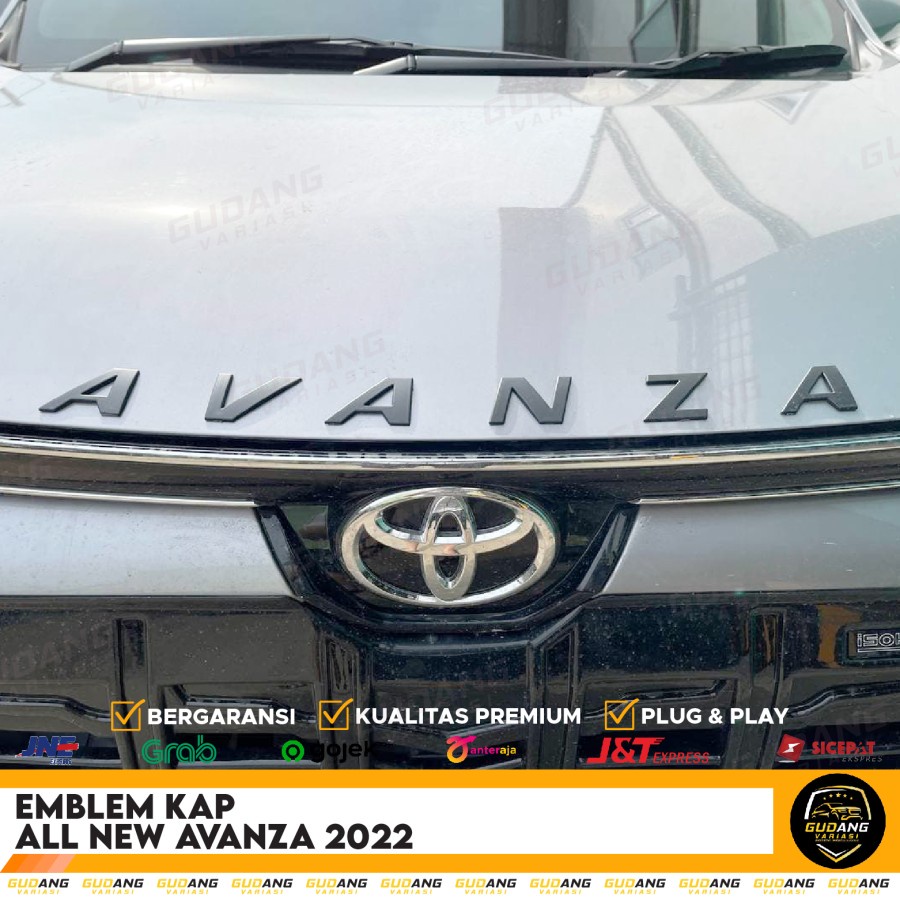 Emblem Kap Mesin Avanza 2022 Hitam / Emblem Mesin Avanza 2022 Hitam
