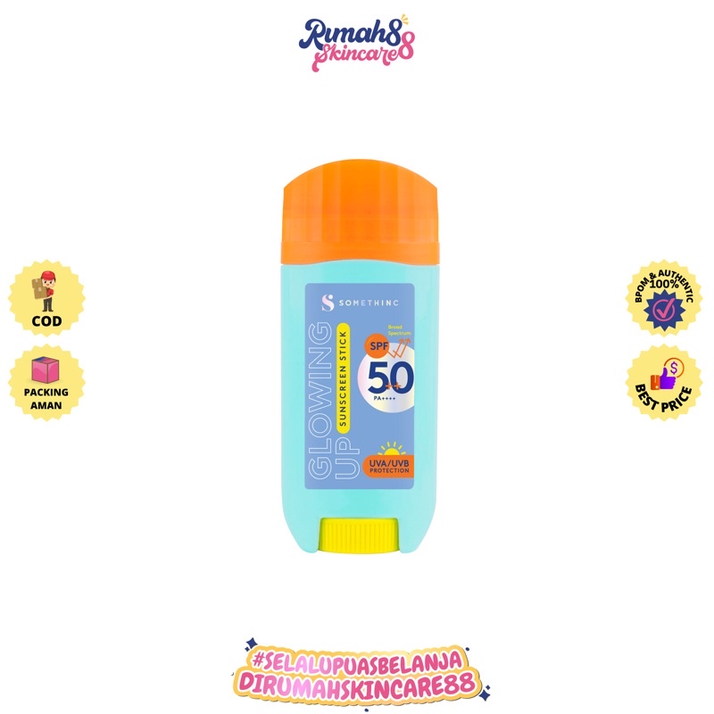 SOMETHINC Glowing Up Physical SUNSCREEN Stick Crystal Clear SPF 50+ PA+++ 15gr BPOM Sunscreen