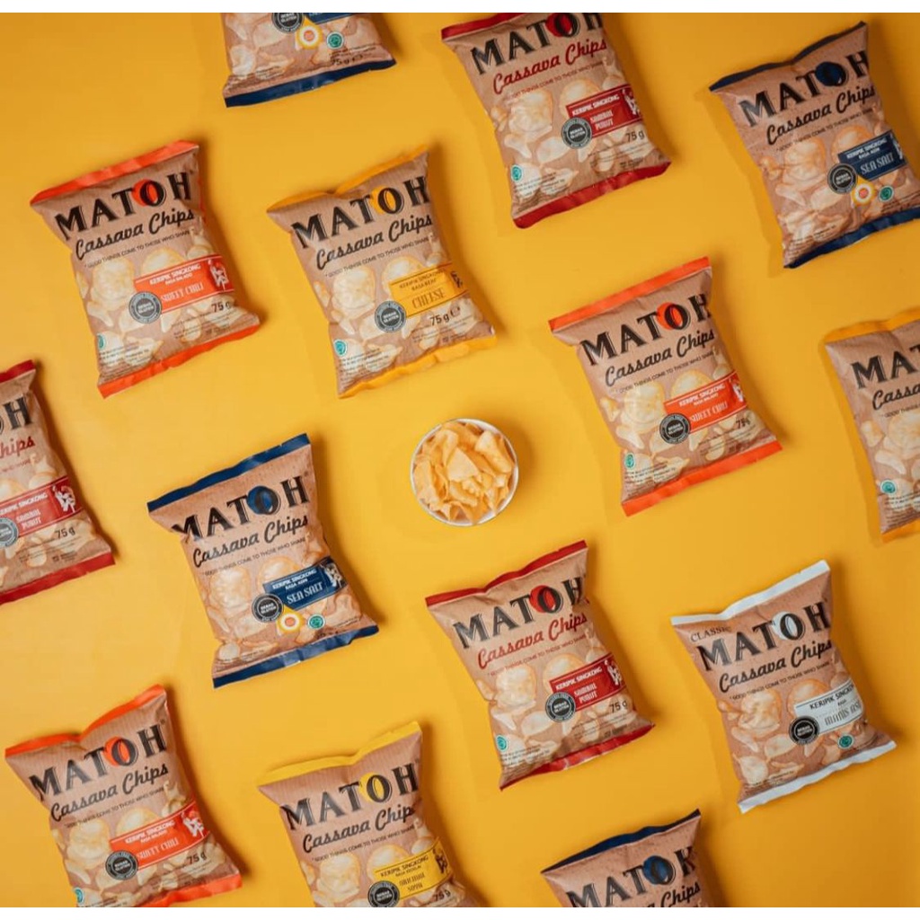 MATOH Cassava Chips - Keripik Singkong All Varian Free Gluten No MSG 75g