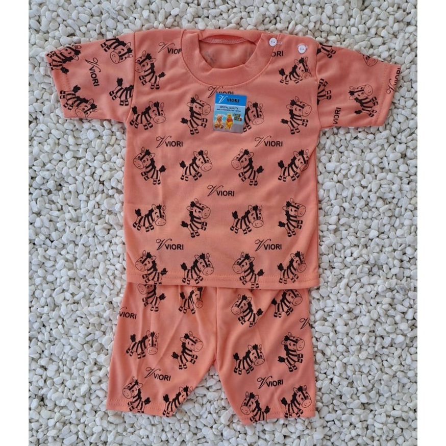 setelan baju bayi lengan pendek laki-laki/perempuan 3-18bulan motif printing