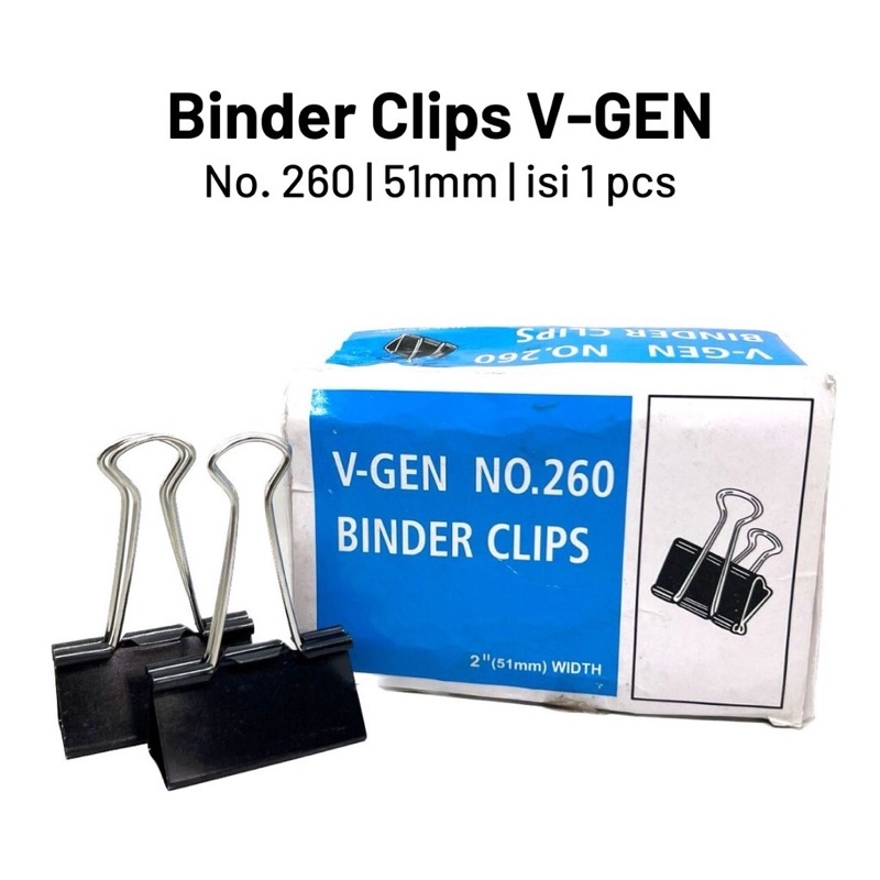 

BINDER CLIPS V GEN ISI 1 pcs(51mm) no260