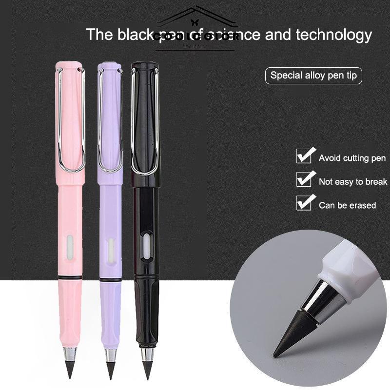 COD❤️Pensil Painting Brush Everlasting HK001 pensil tidak diasah tanpa tinta untuk siswa Lukisan sketsa HB tidak mudah mematahkan pensil Aksesoris Impor Murah