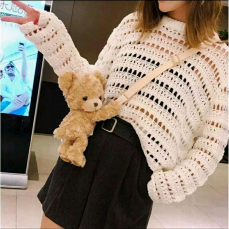 Tas Selempang Boneka Beruang Merangkul Teddy Bear murah Bisa COD