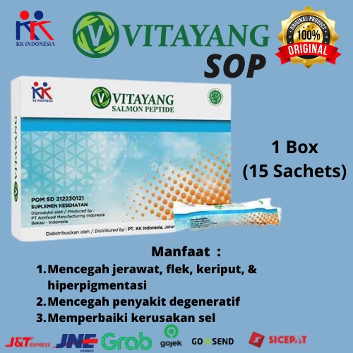 Vitayang SOP Salmon Ovary Peptide Sertifikasi Jepang (15 Sachet @3 gr)