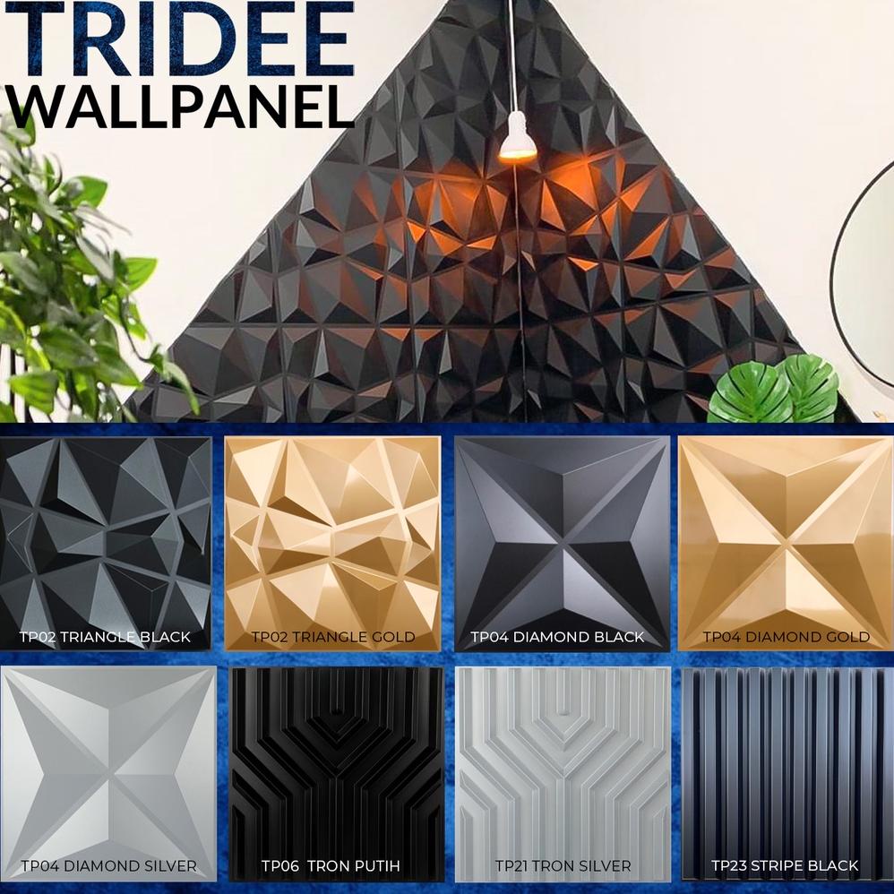 TRIDEE WALLPANEL TRIANGLE DIAMOND | WALLPAPER DINDING DEKORASI | WALL PANEL 3D DINDING PVC TERMURAHH