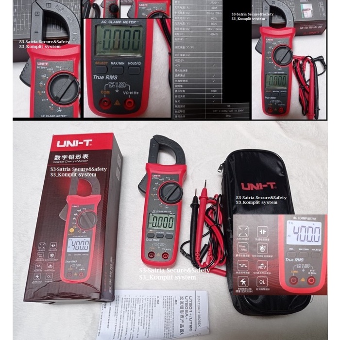 UNI-T UT 201 Multitester Tang Ampere Digital Clamp Meter UniT UT-201