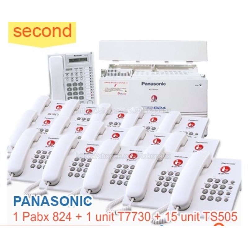 Paket Pabx panasonic  6 line 16 ext + telepon