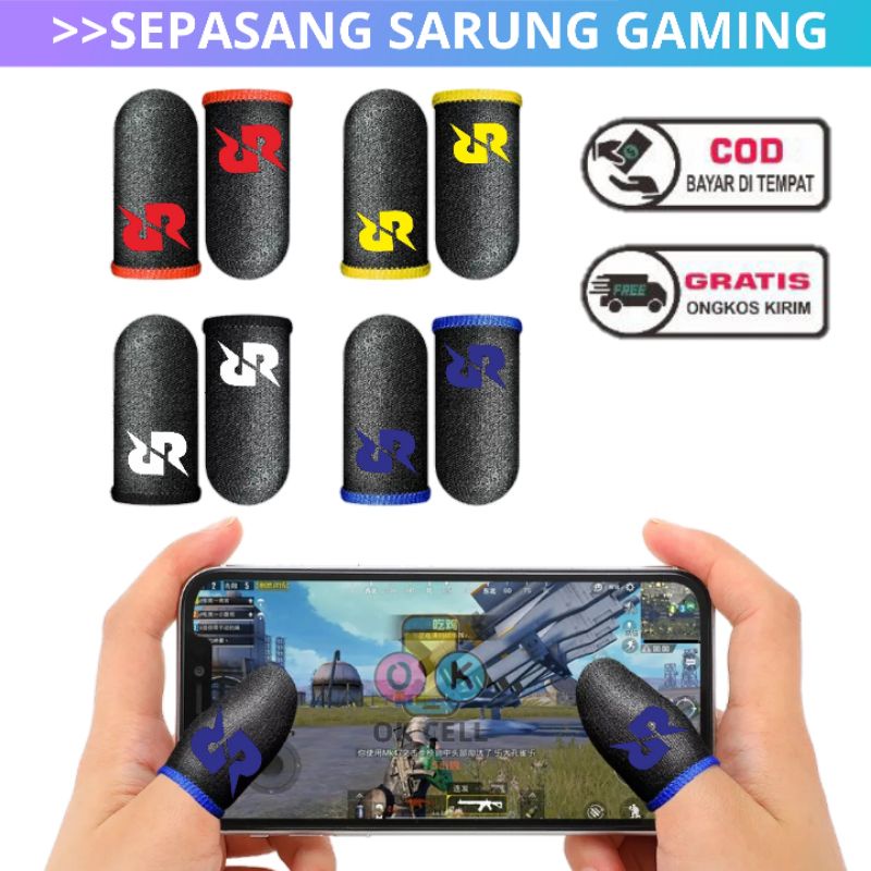 Sarung Jempol Game RRQ Anti Keringat Basah Gaming Evos ML FF PUBG Mobile Legend Premium