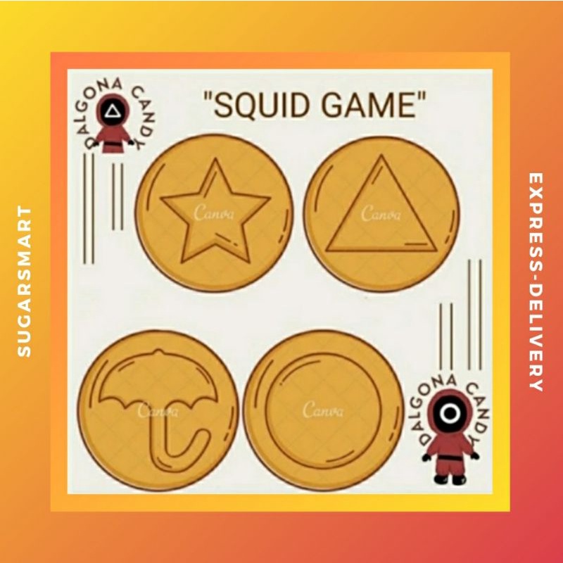 

Permen Dalgona Candy isi 4 (Squid Game)