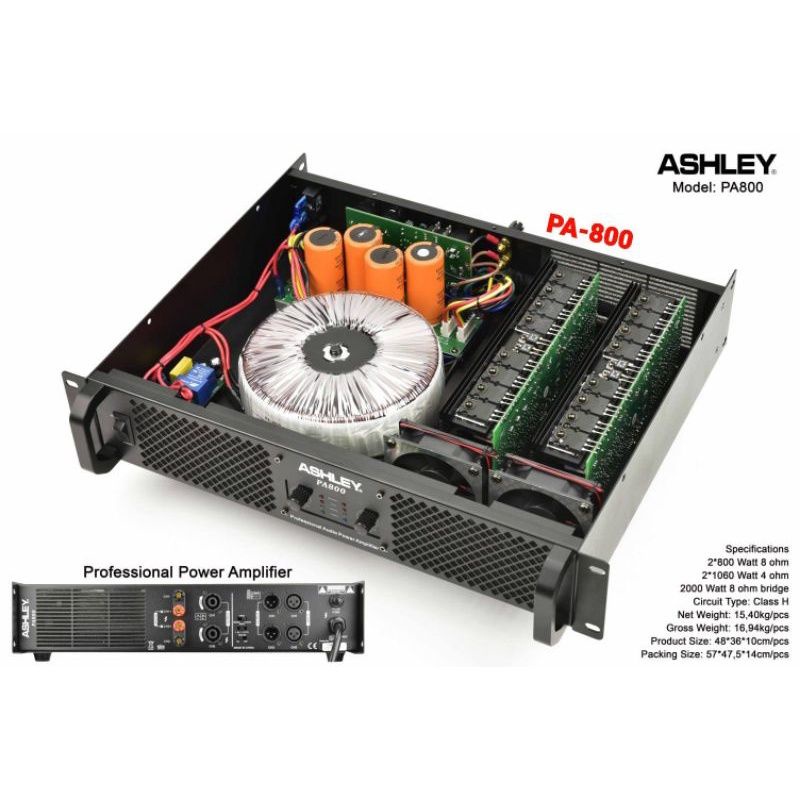 power ashley amplifier pa 800 4CH