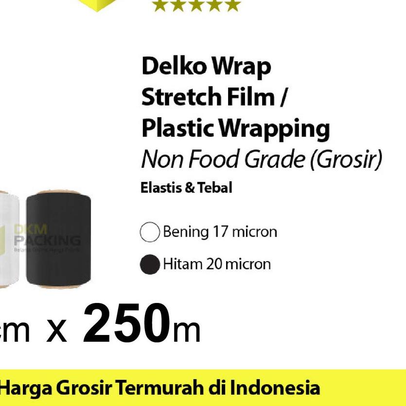 

Stretch Film 15cm x 250m Plastik Wrapping DELKO WRAP /SATUAN