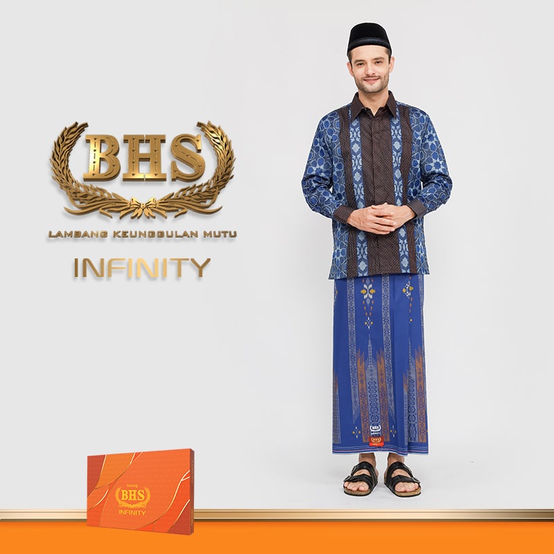 Sarung BHS Infinity Gold Motif PKC Warna Mix