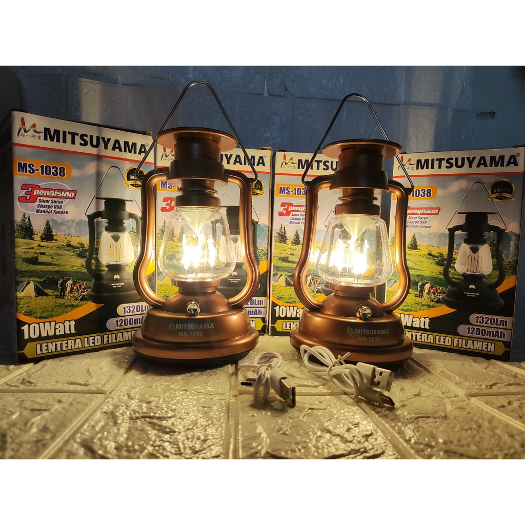 Lentera LED Filamen 10Watt Warm White Mitsuyama MS-1038