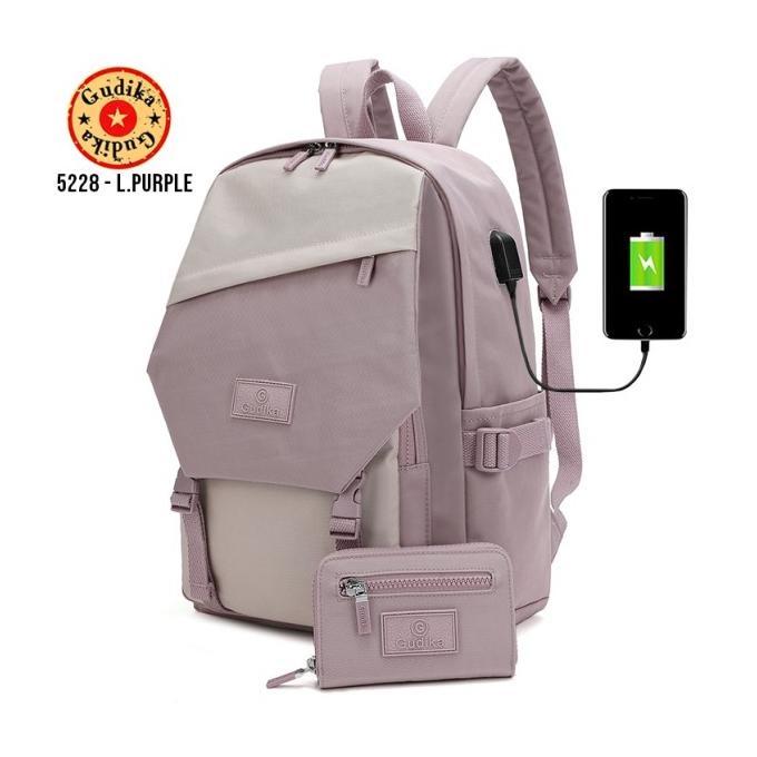 Tas Ransel wanita Anti Hujan GUDIKA 5228 - tas ransel laptop set dompet