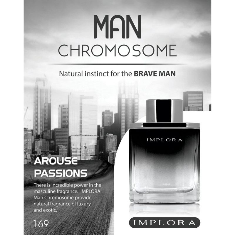 Implora Parfum Parfume Men Chromosome 100ml 100 ml Minyak Wangi Pria Laki Laki Laki - Laki 100ml 100