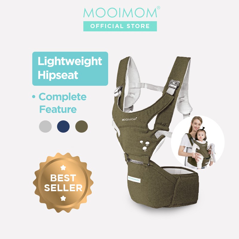 Gendongan Bayi Depan Mooimom Lightweight Hipseat Carrier