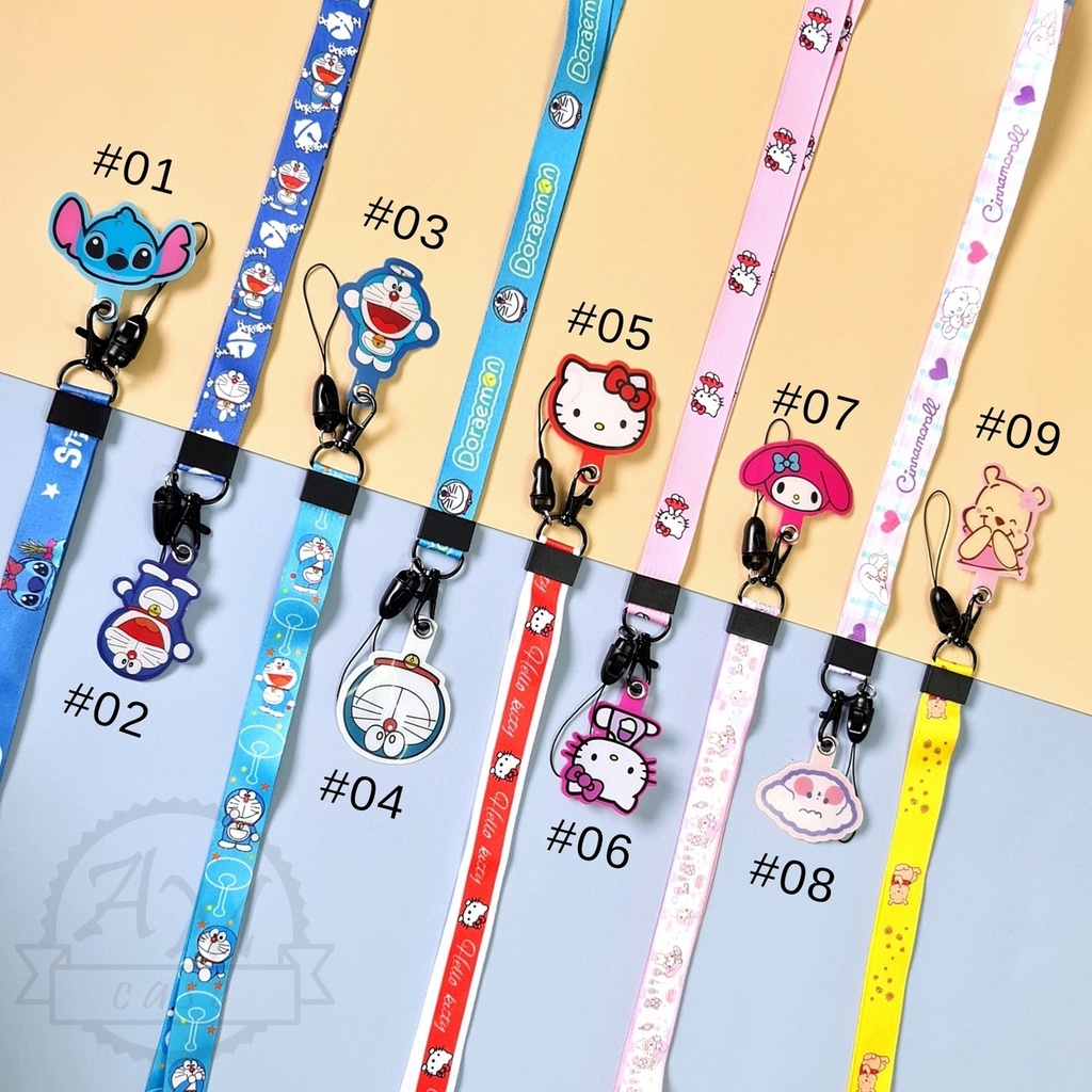 2 IN 1 STRAP GANTUNGAN ID CARD + TALI GANTUNGAN HP LANYARD PANJANG UNIVERSAL / GANTUNGAN FLASHDISK / GANTUNGAN KUNCI