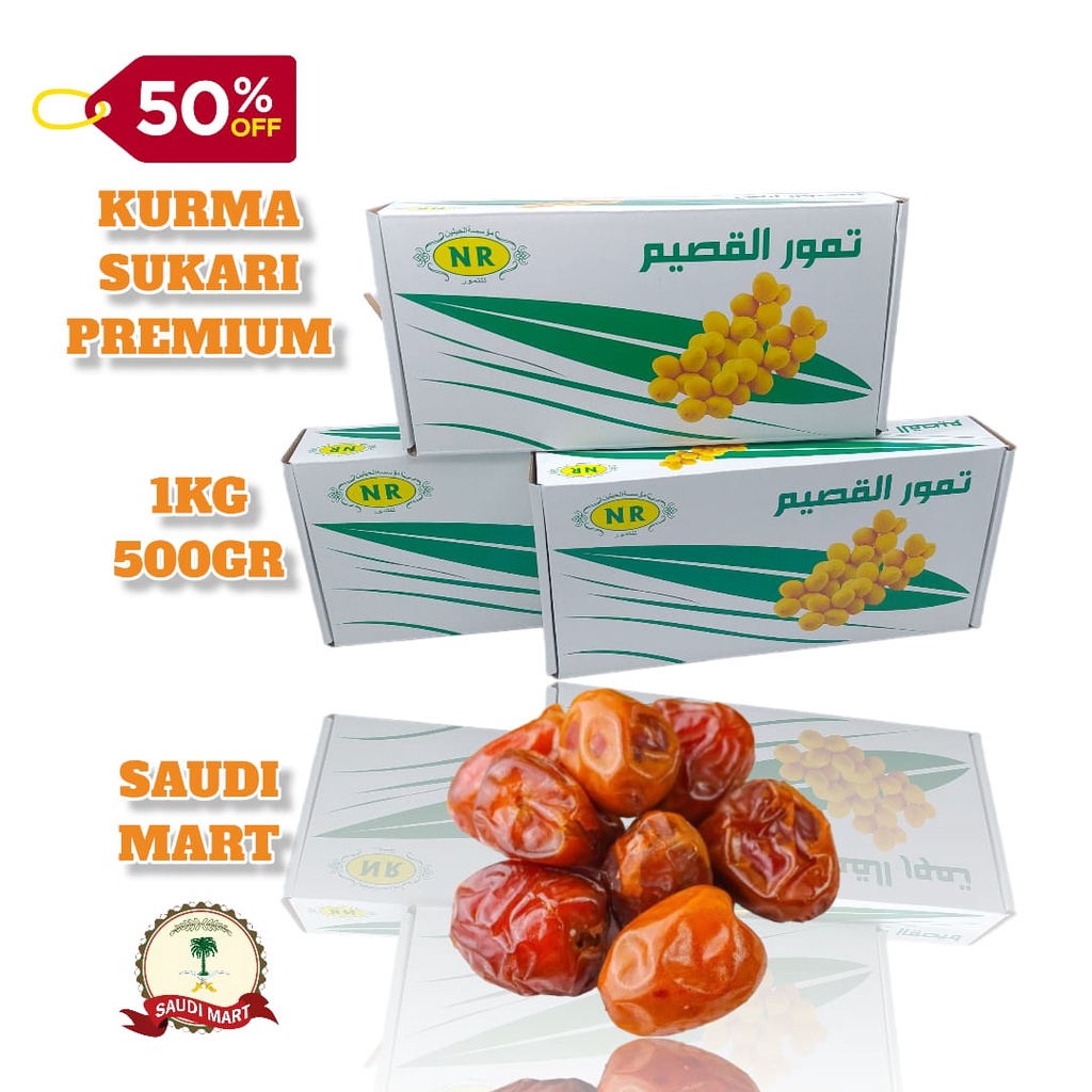 

Kurma sukari al qassim/al qossim 500gr (kemasan dus)