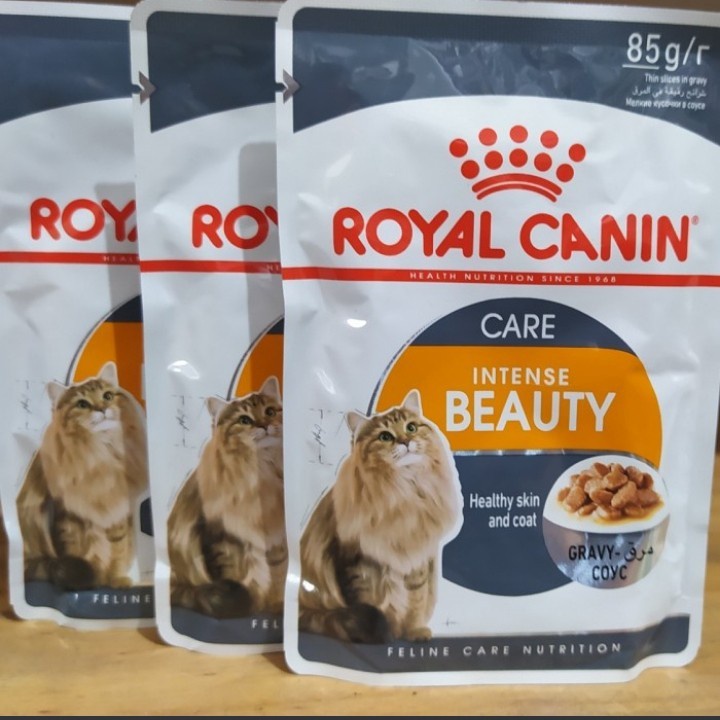 Royal Canin Sachet Pouch intense beauty Gravy 85gr Wet food basah rc