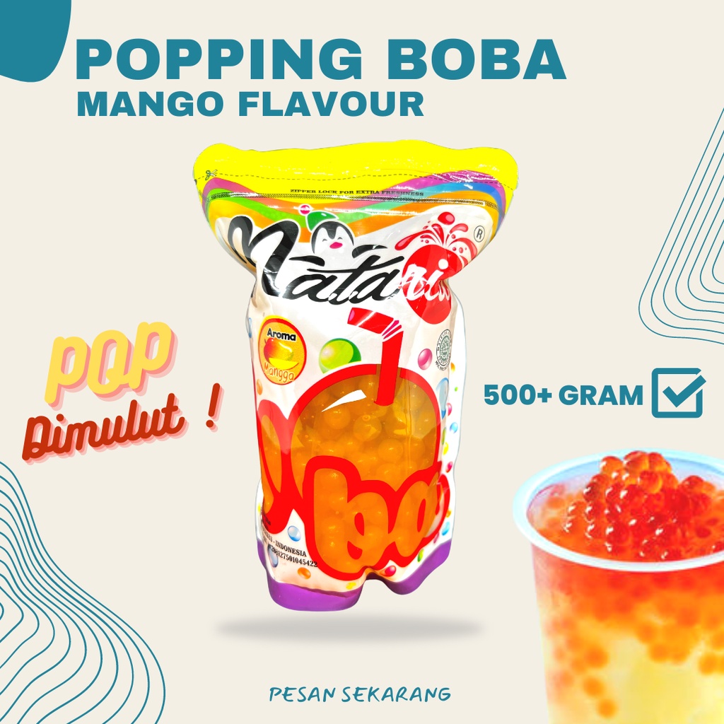 

Popping Boba Mango 500g Cobain Dulu!