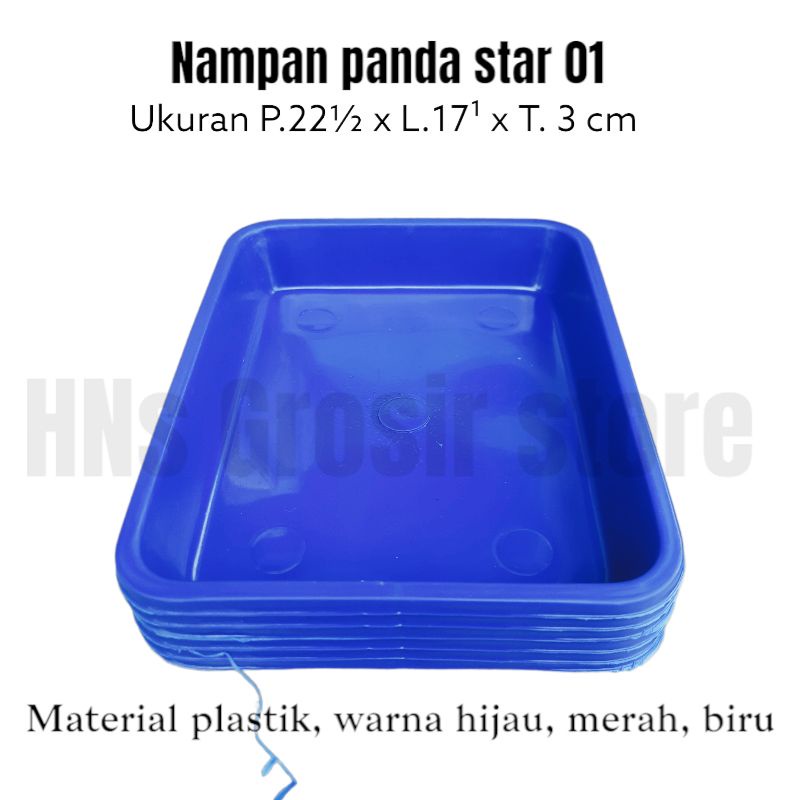 Nampan plastik segi panda star no1 dx - nampan kue lapis 23x18x4 cm plastik