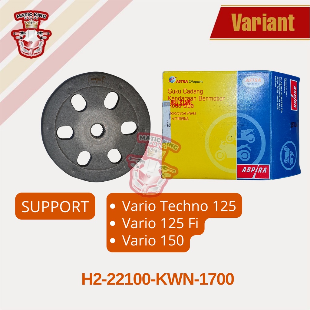 Mangkok Rumah Kampas Ganda kopling Beat Scoopy Spacy Vario Fi 110 Starter Kasar H2-22100-K25-1700 asli Aspira Astra Otoparts