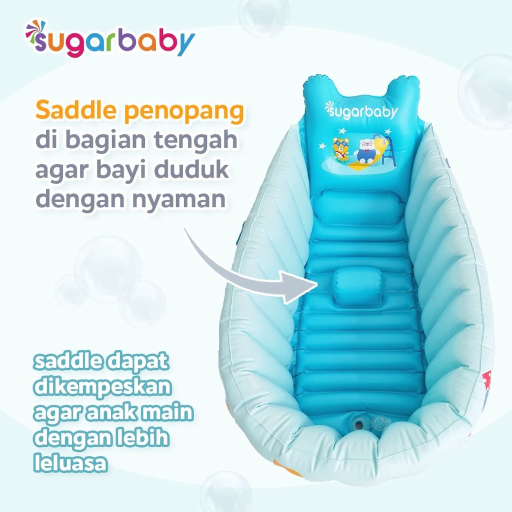 Sugar Baby 2in1 Inflatable Baby Bath Tub Kolam Bak Baskom Tiup Angin Mandi Bayi Sugarbaby
