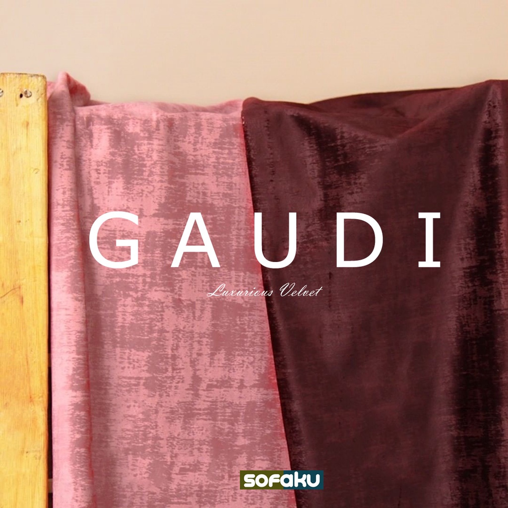 GAUDI Velvet Beludru Suede Kain Sofa Halus Lembut Kain Pelapis Sofa - Bahan Sofa Bahan Kursi Jok Meb