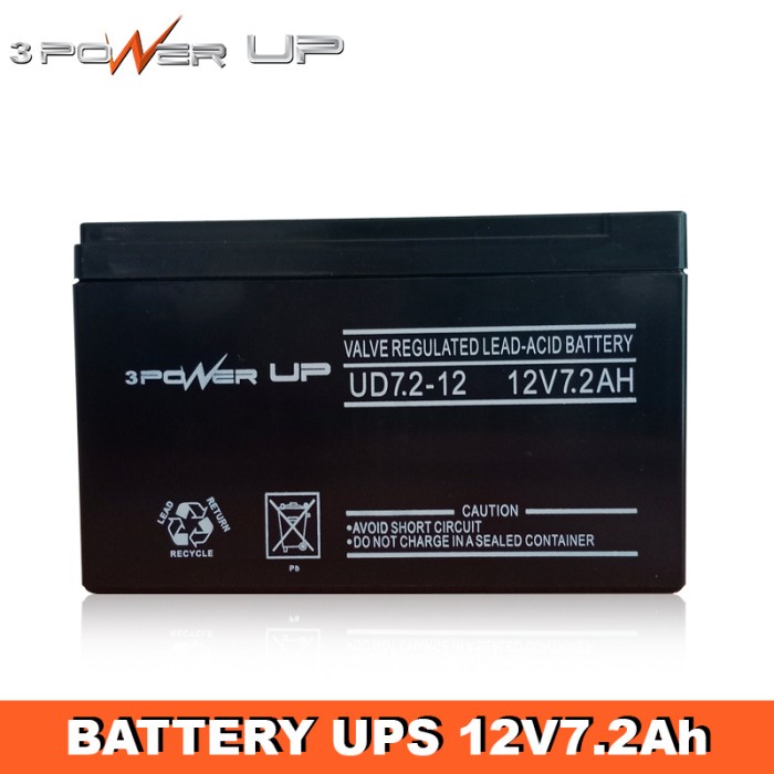 Baterai / Battery UPS 3Power Up 12V7.2Ah