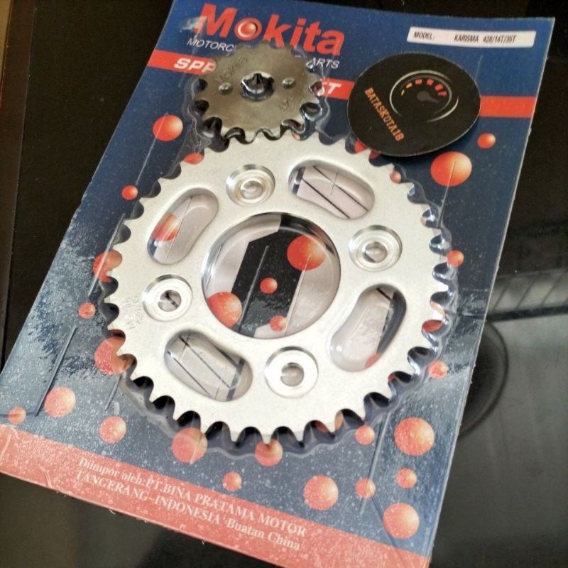 Gir gear set depan plus belakang supra fit new fit x fit s karisma supra x 125 lama new