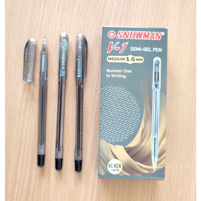 

Pulpen Pena Gel Pen Snowman V-1 Medium Point Hitam 1,0 mm
