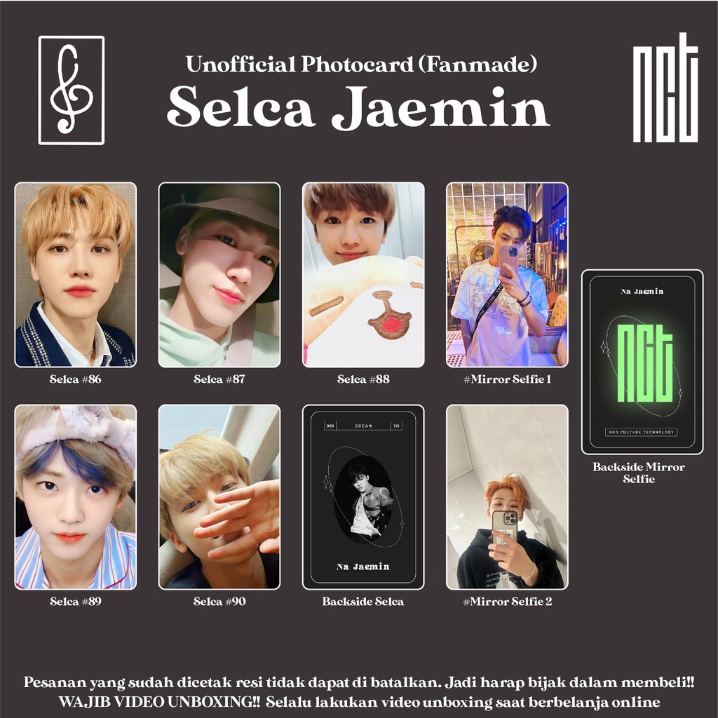 [SELCA NCT] PHOTOCARD JAEMIN MIRROR SELFIE FANMADE