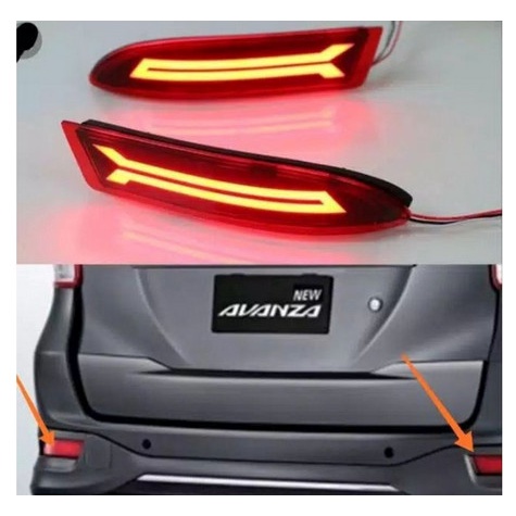LAMPU BEMPER BELAKANG MOBIL AVANZA XENIA REFLECTOR awal sapai 2020