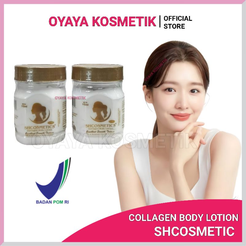 Bibit Collagen SHCOSMETIC BPOM Lotion Pemutih Badan Sudah BPOM Colagen Sh Cosmetics WITH Moisturizing Uv Filter &amp; Vitamin Handbody Mencerahkan Kulit Tubuh Kolagen Berkualitas OYAYA KOSMETIK PEKANBARU grosir ecer RIAU
