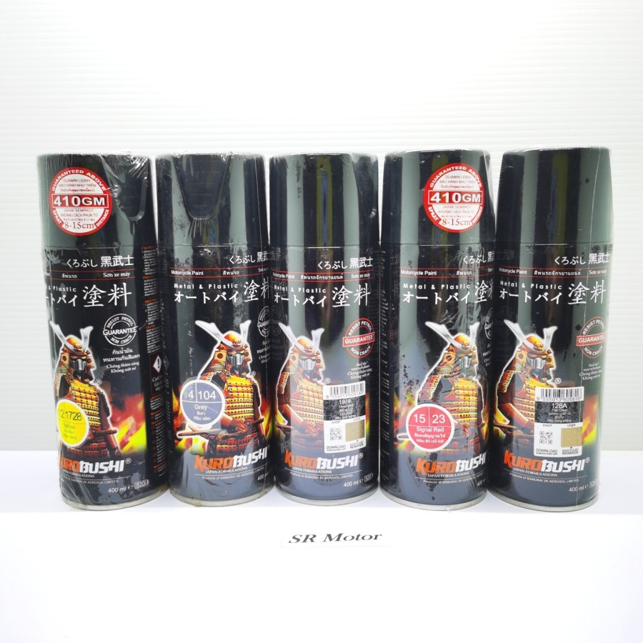 cat pilox semprot samurai paint signal red kuning grey biru  clear 128 trivoli blue 9