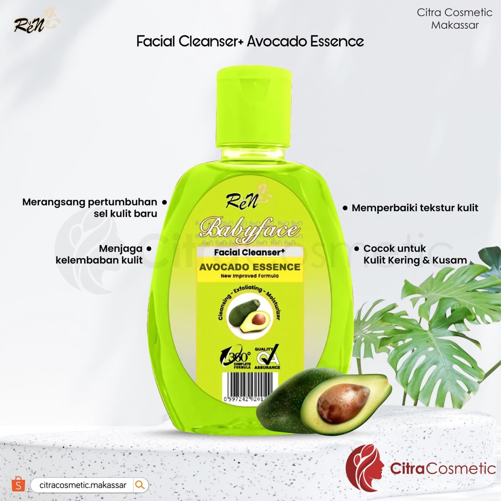 Ren Baby Face Facial Cleanser 150 Ml Series | Pepaya |Cucumber | Avocado