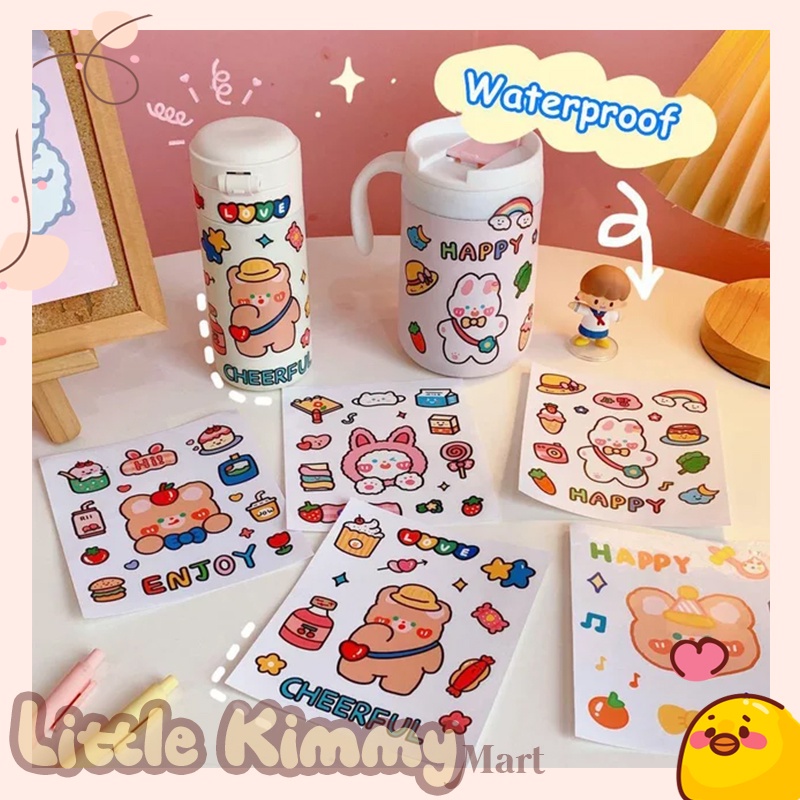 

Sticker Aesthetic Kelinci Beruang Lucu Stiker Dekorasi Journal Scrapbook Decor Stickers