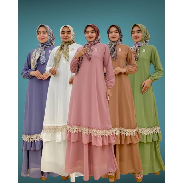 PB Prilly Busana – FADILA RENDA GAMIS MALAYSIA - GAMIS 2 LAYAR - BUSUI - MUSLIM - SERAGAM