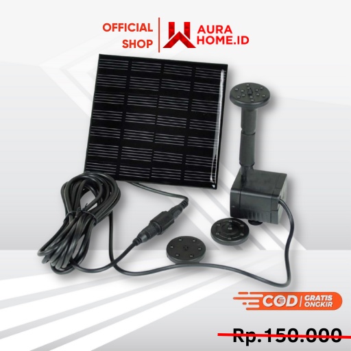 Air Mancur Kolam Tenaga Solar Matahari 7V 1.12W 150L/h / Pompa Air Mancur Pancuran Kolam Ikan Koi Hi