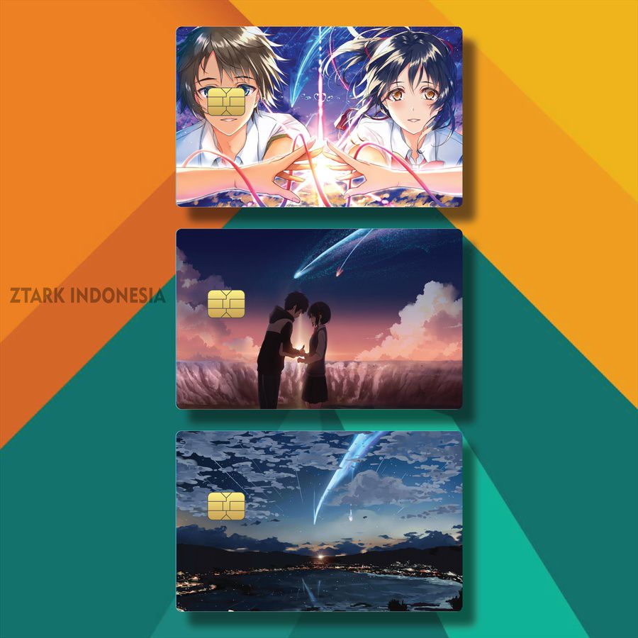 

21-40 CASING KTP CUSTOM ANIME KIMI NO NA WA KQGFO/YG9YU/ STICKER FLAZZ ANIME YOUR NAME / ATM POPULER / COVER ATM POPULER / STIKER / STIKER CREDIT CARD WATERPROOF KUSTOM ANTI AIR CUTE / KUSTOM STIKER KARTU ATM BCA DESAIN KEREN GAR SKIN