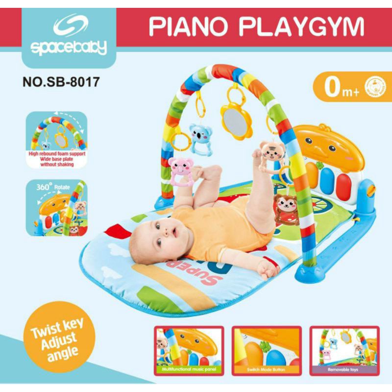 SIYA✨FREE BUBBLEWRAP SPACEBABY MASTELA PLAYMAT SET MUSIK BAYI PLAYGYM SPACE BABY SB 8011 8013 8017 8020 SB 8025 2IN1 PLAYGYM + WALKER MUSIC MATRAS MAINAN PIANO