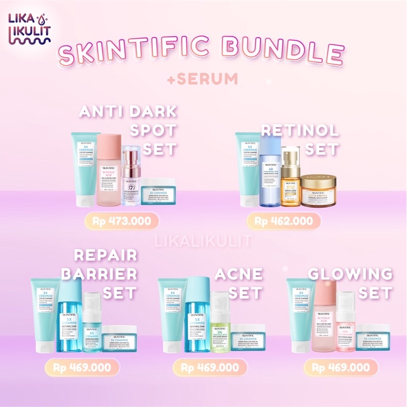 [READY] SKINTIFIC PRODUK/SKINTIFIC BUNDLE WITH SERUM/ SKINTIFIC 4PCS SET WITH SERUM/ SKINTIFIC PAKET