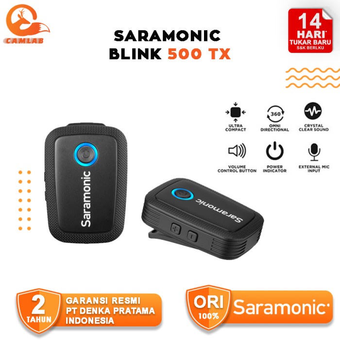 budhiananda.nsh - Saramonic Blink 500 TX Wireless Clip-On Transmitter Blink500 TX RESMI